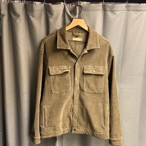 All Saints Tan Corduroy Shirt Jacket
